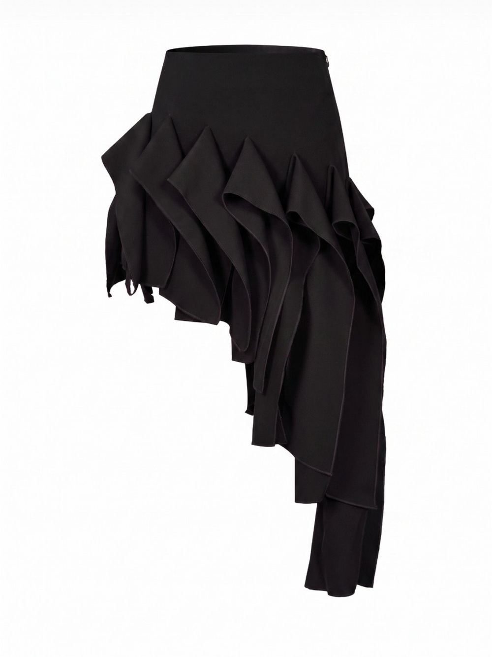 Asymmetric Ruffled Midi Skirt - Picture 6 of 7